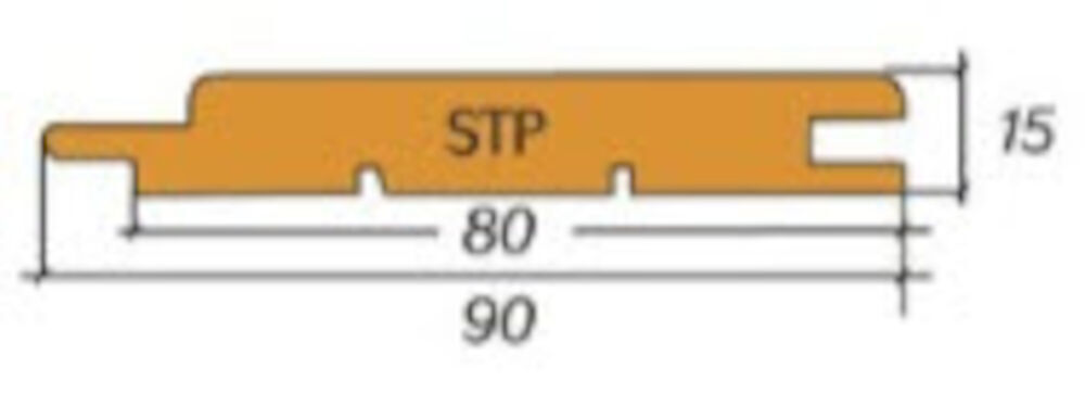 BASTUPANEL VÄRME-ASP STP 15X90MM (6P)