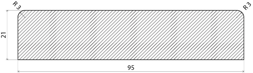 TÄCKBRÄDA FURU VIT 0502-Y 21X95X4400MM