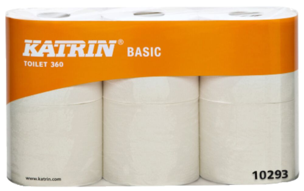 TOALETTPAPPER BASIC 360 KATRIN 2-LAGER 6PACK